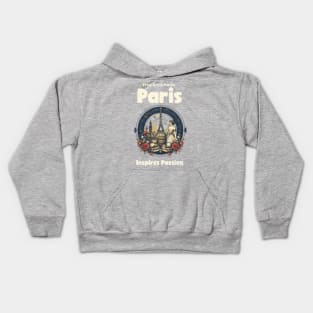 From Art to Fasion Paris inspires passion Kids Hoodie